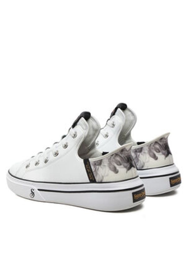 skechers - Skechers Sneakersy Snoop One-Og 251016/WBK Biały. Kolor: biały. Materiał: skóra