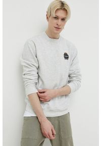 Abercrombie & Fitch bluza męska kolor szary melanżowa. Kolor: szary. Wzór: melanż #1