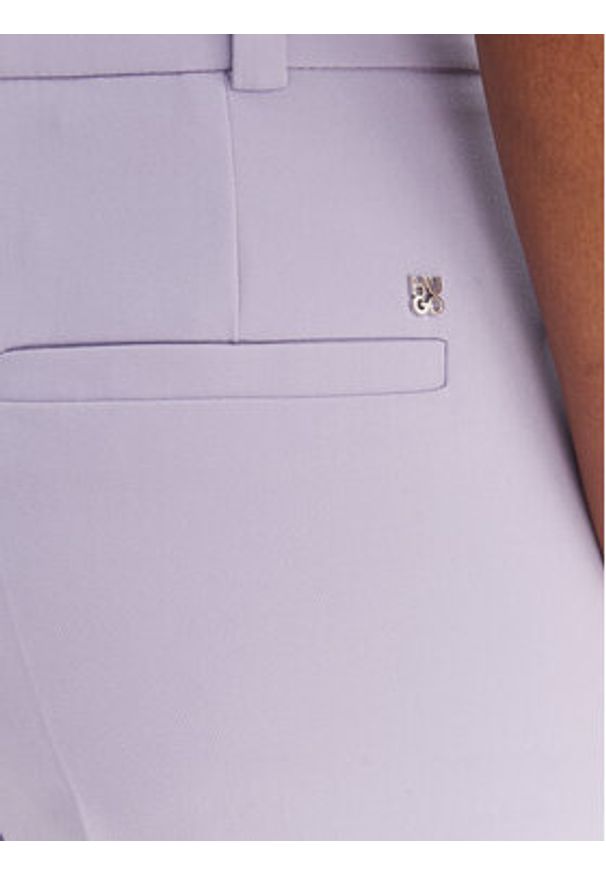 Hugo - HUGO Spodnie materiałowe Hedima-1 50544742 Fioletowy Slim Fit. Kolor: fioletowy. Materiał: syntetyk