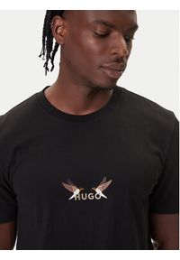 Hugo - HUGO T-Shirt Dugolini 50549154 Czarny Regular Fit. Kolor: czarny. Materiał: bawełna #4