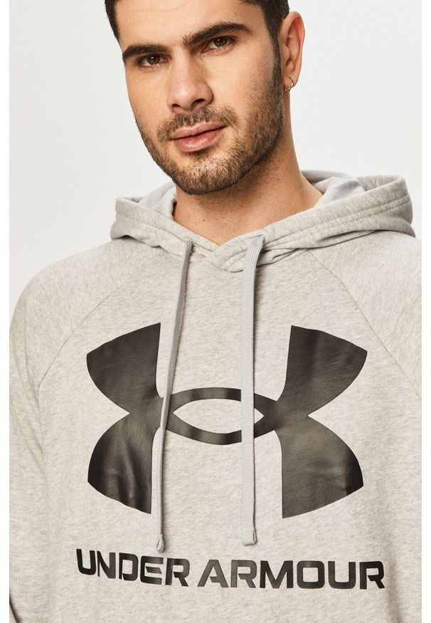 Under Armour - Bluza. Okazja: na co dzień. Kolor: szary. Wzór: nadruk. Styl: casual