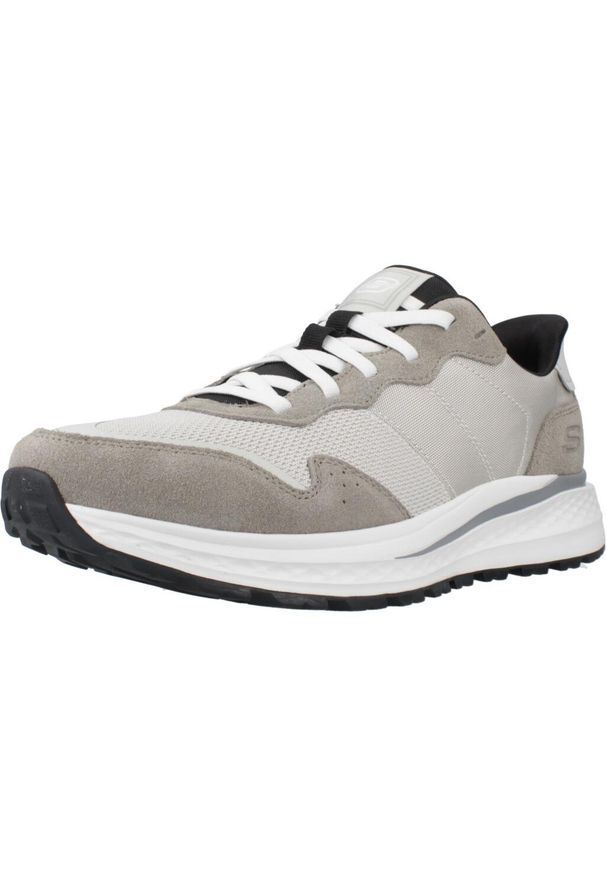 skechers - Buty SKECHERS SLIP-INS SLADE ULTRA-MERCER Szary. Kolor: szary. Materiał: tkanina, skóra