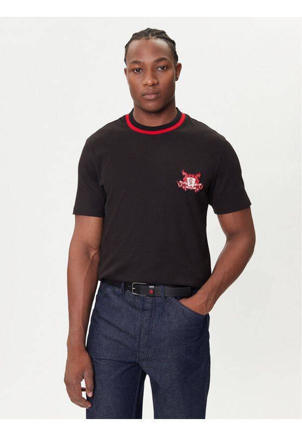 Hugo - HUGO T-Shirt Dugbytee 50542957 Czarny Relaxed Fit. Kolor: czarny. Materiał: bawełna