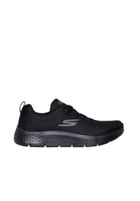 skechers - Buty do chodzenia męskie Skechers Go Walk Flex Vespid. Kolor: czarny. Materiał: syntetyk, materiał. Szerokość cholewki: normalna. Sport: turystyka piesza