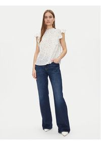 Vero Moda Bluzka Trine 10301205 Biały Standard Fit. Kolor: biały. Materiał: bawełna