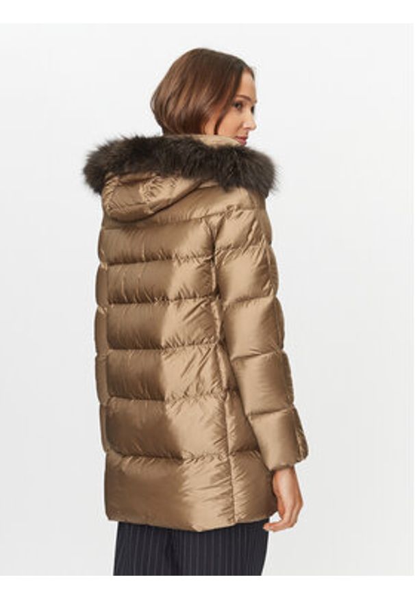 Hetrego - Hetregó Kurtka puchowa Hanna 8K602F 23WD02 Brązowy Regular Fit. Kolor: brązowy. Materiał: syntetyk