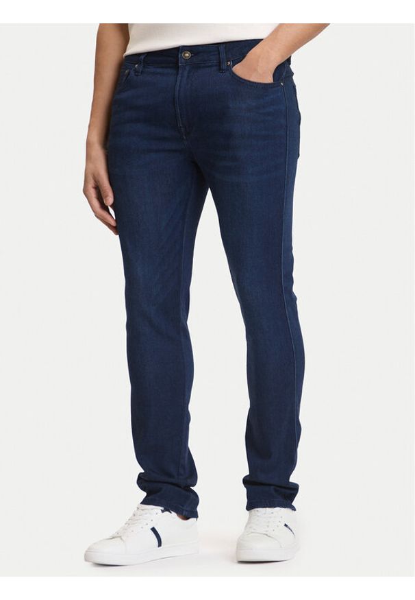 Guess Jeansy M6GAS2 D1086 Granatowy Slim Tapered Fit. Kolor: niebieski