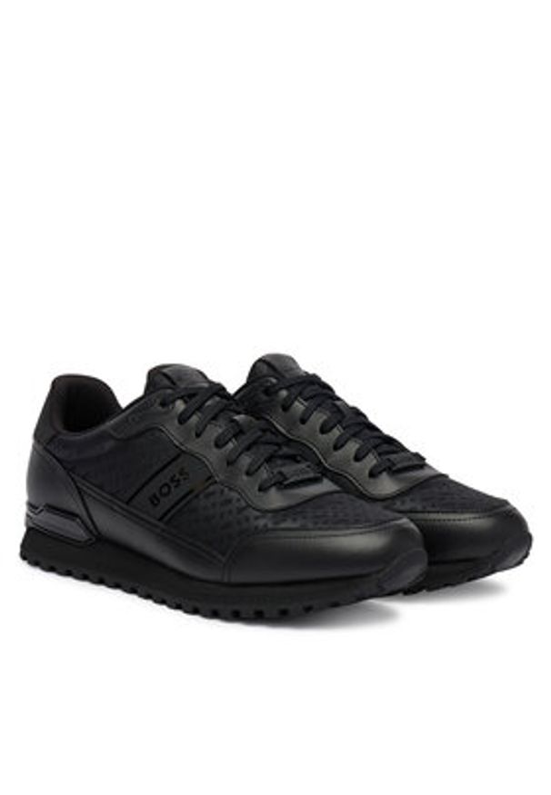BOSS Sneakersy Parkour-L 50565756 Czarny. Kolor: czarny. Materiał: skóra