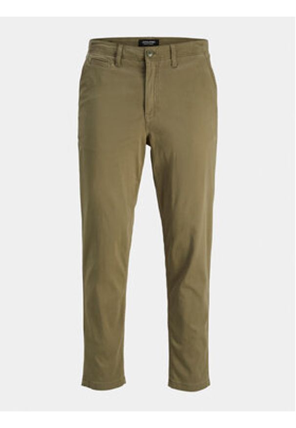 Jack & Jones Chinosy Harlow 12242188 Zielony Tapered Fit. Kolor: zielony. Materiał: bawełna