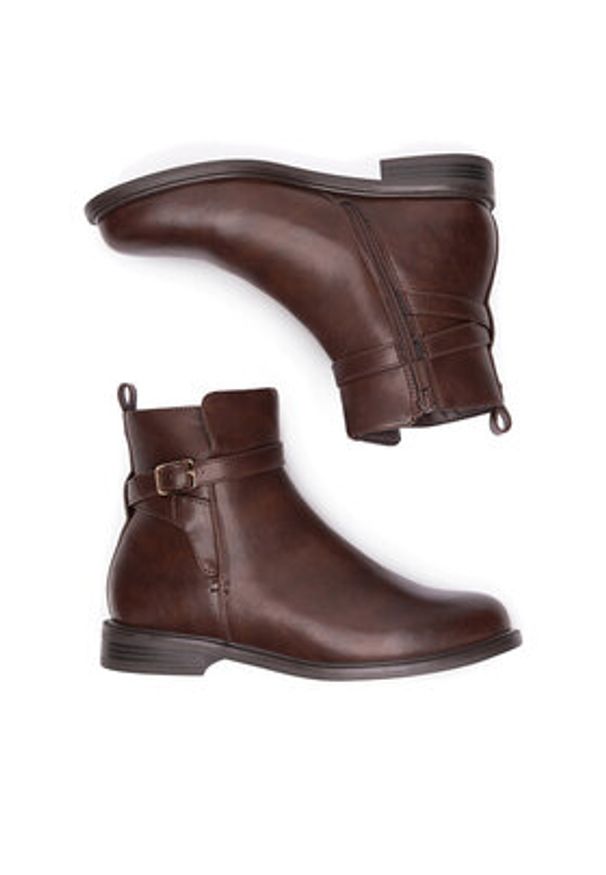 Clara Barson Botki WYL3644A-6 Brązowy. Kolor: brązowy. Materiał: skóra