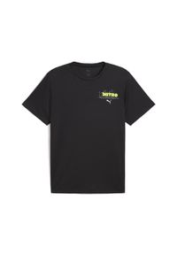 Puma - Męska koszulka do biegania z grafiką NITRO™ PUMA Black. Kolor: czarny