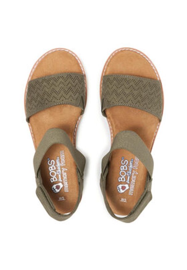 skechers - Skechers Sandały Desert Kiss 31440/OLV Zielony. Kolor: zielony. Materiał: materiał