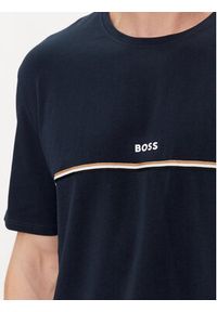 BOSS - Boss T-Shirt Unique 50515395 Granatowy Regular Fit. Kolor: niebieski. Materiał: bawełna #4