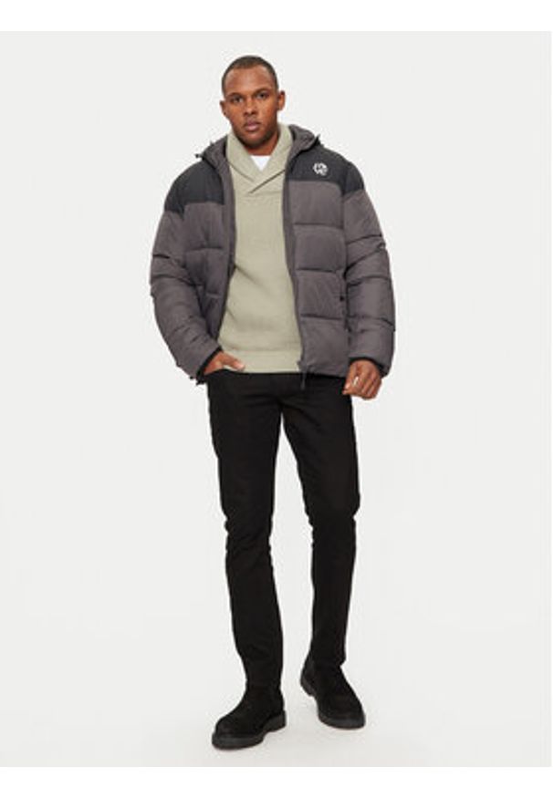 INDICODE Kurtka puchowa Alanin 15-802 Szary Regular Fit. Kolor: szary. Materiał: syntetyk