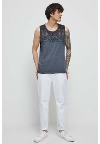 medicine - Medicine t-shirt bawełniany męski kolor szary. Kolor: szary. Materiał: bawełna. Wzór: nadruk #5