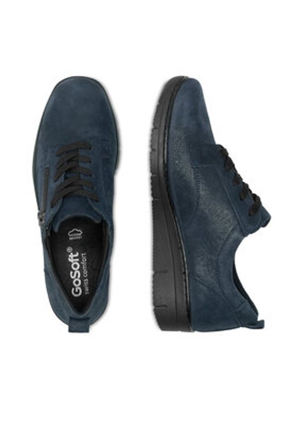 Go Soft Półbuty WI23-REBECA-21 Granatowy. Kolor: niebieski. Materiał: zamsz, skóra