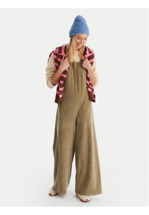 Roxy Ogrodniczki Best Daze ERJKO03009 Zielony Regular Fit. Kolor: zielony. Materiał: syntetyk