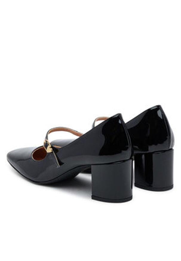 Love Moschino - LOVE MOSCHINO Czółenka JA10385G1NIH000035 Czarny. Kolor: czarny. Materiał: skóra, lakier
