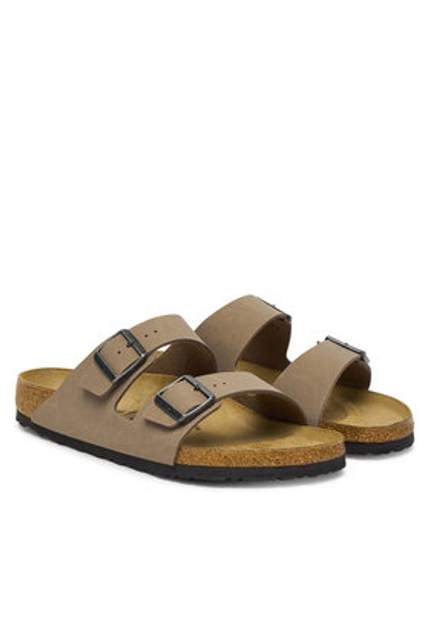 Birkenstock Klapki Arizona 1032019 Beżowy. Kolor: beżowy. Materiał: skóra