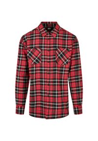 Koszula Urban Classics checked roots. Kolor: czerwony, wielokolorowy, czarny. Styl: elegancki #1