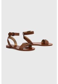 Lauren Ralph Lauren sandały skórzane Tristyn 802891394001 damskie kolor brązowy. Zapięcie: klamry. Kolor: brązowy. Materiał: skóra. Obcas: na obcasie. Wysokość obcasa: niski #2