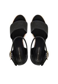 TOMMY HILFIGER - Tommy Hilfiger Espadryle High Wedge Espad FW0FW09471 Czarny. Kolor: czarny. Materiał: syntetyk #5