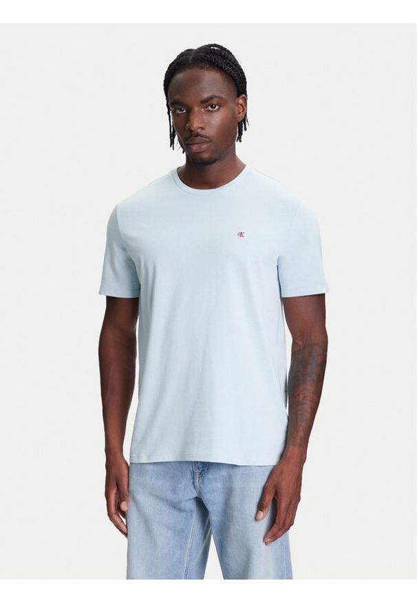 Calvin Klein Jeans T-Shirt LV040HM265 Niebieski Regular Fit. Kolor: niebieski. Materiał: bawełna