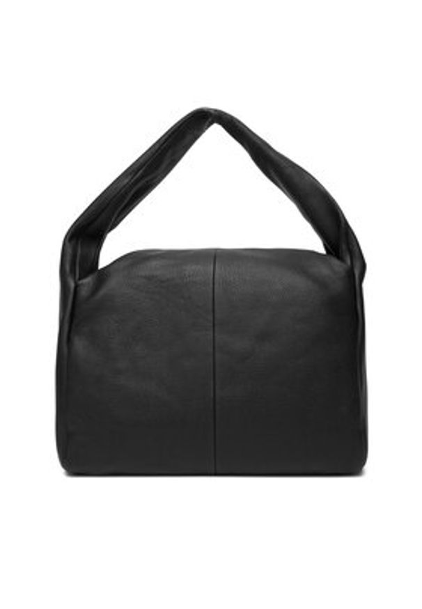 TOMMY HILFIGER - Tommy Hilfiger Torebka City Leather Hobo AW0AW18285 Czarny. Kolor: czarny. Materiał: skórzane