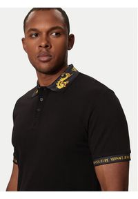 Versace Jeans Couture Polo 76GAGT00 Czarny Regular Fit. Typ kołnierza: polo. Kolor: czarny. Materiał: bawełna