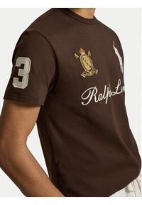 Polo Ralph Lauren T-Shirt 710B20010002 Brązowy Regular Fit. Typ kołnierza: polo. Kolor: brązowy. Materiał: bawełna #5