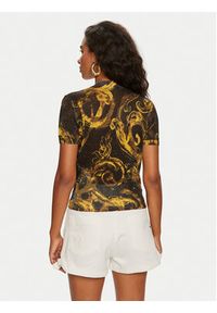 Versace Jeans Couture Bluzka 76HAFMN8 Czarny Slim Fit. Kolor: czarny. Materiał: wiskoza #5