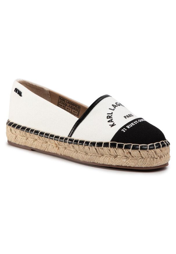 Karl Lagerfeld - Espadryle KARL LAGERFELD. Kolor: biały