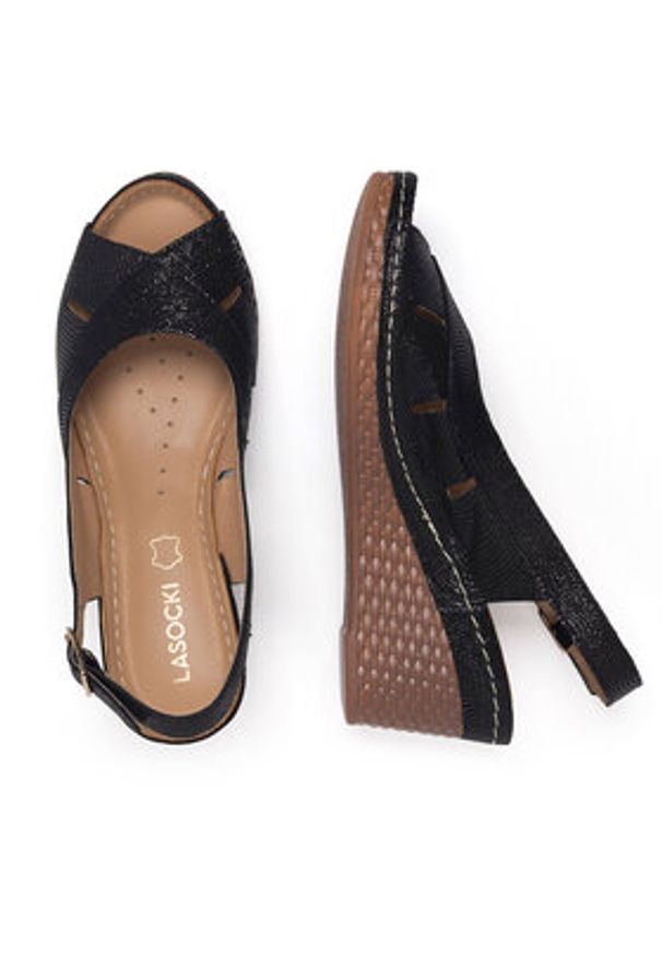 Lasocki Sandały ARC-N1890-02 Czarny. Kolor: czarny. Materiał: skóra