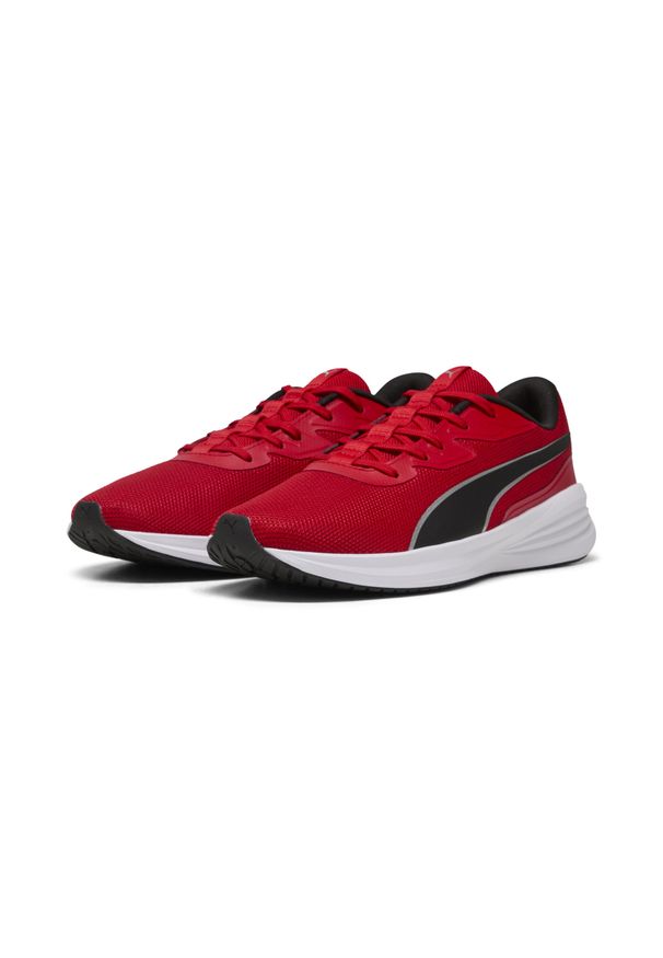 Puma - Buty do biegania Night Runner V3 PUMA For All Time Red Silver Black Metallic. Kolor: czerwony, szary, wielokolorowy. Sport: bieganie, fitness