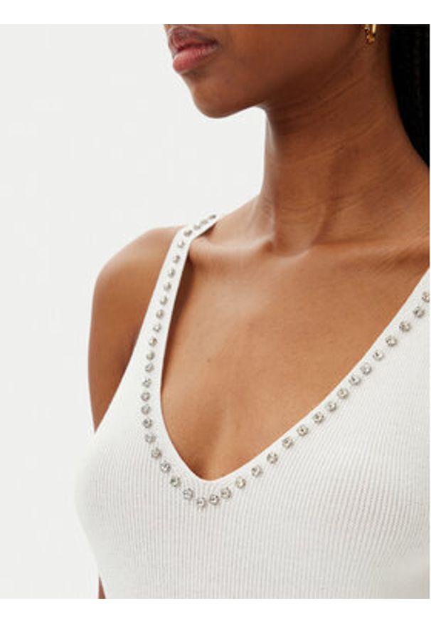 MET Top M10 288MG Biały Regular Fit. Kolor: biały. Materiał: wiskoza