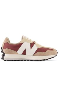 Buty New Balance MS327CP - beżowe. Okazja: na co dzień. Kolor: beżowy. Materiał: materiał, skóra, zamsz, guma. Szerokość cholewki: normalna. Sport: turystyka piesza #1