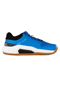 SALMING - Buty halowe Salming Recoil Ultra. Kolor: czarny, niebieski, wielokolorowy. Materiał: syntetyk, materiał. Szerokość cholewki: normalna