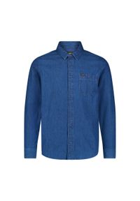 Lee - MĘSKA KOSZULA JEANSOWA LEE SURE SHIRT INKY BLUE 112355712. Materiał: jeans