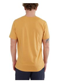 FUNDANGO - T-shirt męski Fundango Basic - T Logo-4 krótki rękaw. Kolor: żółty. Materiał: bawełna, materiał. Długość rękawa: krótki rękaw. Długość: krótkie