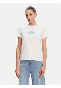 Guess Jeans T-Shirt W5GI26 J1314 Biały Regular Fit. Kolor: biały. Materiał: bawełna