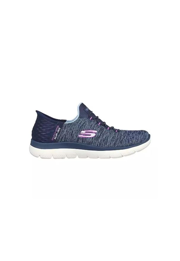 skechers - Buty SKECHERS SLIP-INS: SUMMITS- DAZZLING HAZE Niebieski. Kolor: niebieski. Materiał: tkanina