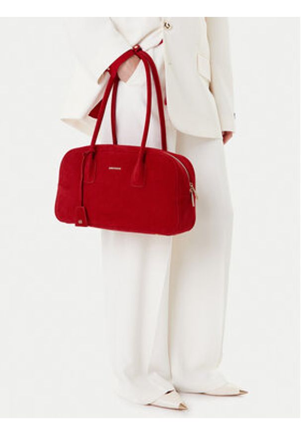 Gino Rossi Torebka EO-LAILA-513-112-1 Czerwony. Kolor: czerwony. Materiał: zamszowe, skórzane