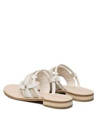 TOMMY HILFIGER - Tommy Hilfiger Japonki Th Webbing Mule Sandal FW0FW07275 Biały. Kolor: biały. Materiał: skóra #3