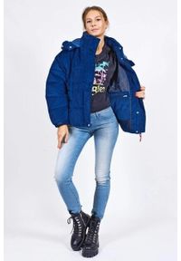 Lee - LEE PUFFER JACKET DAMSKA KURTKA PUCHOWA WASHED BLUE L56VMGLR. Materiał: puch #4