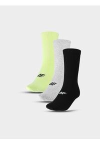 4f - 4F Skarpetki casual za kostkę (3-pack) uniseks - multikolor 43-46. Kolor: wielokolorowy. Materiał: bawełna, włókno, materiał, poliamid