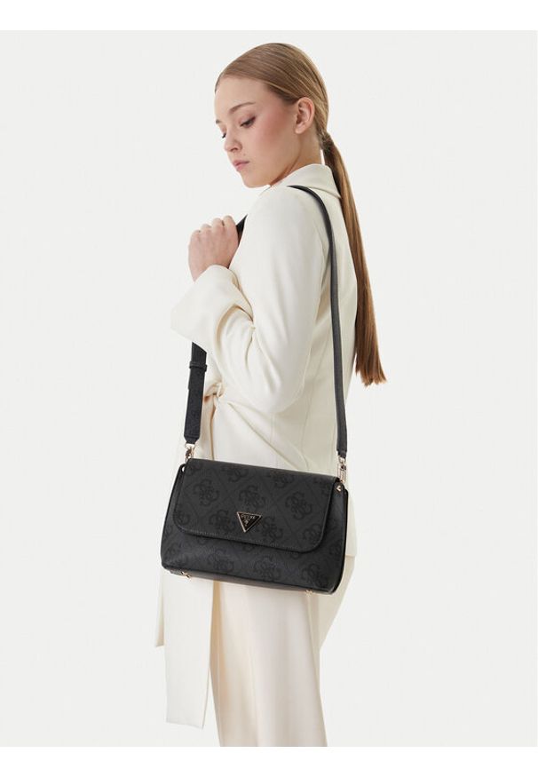 Guess Torebka Meridian II HWOS69 74200 Szary. Kolor: szary. Materiał: skórzane