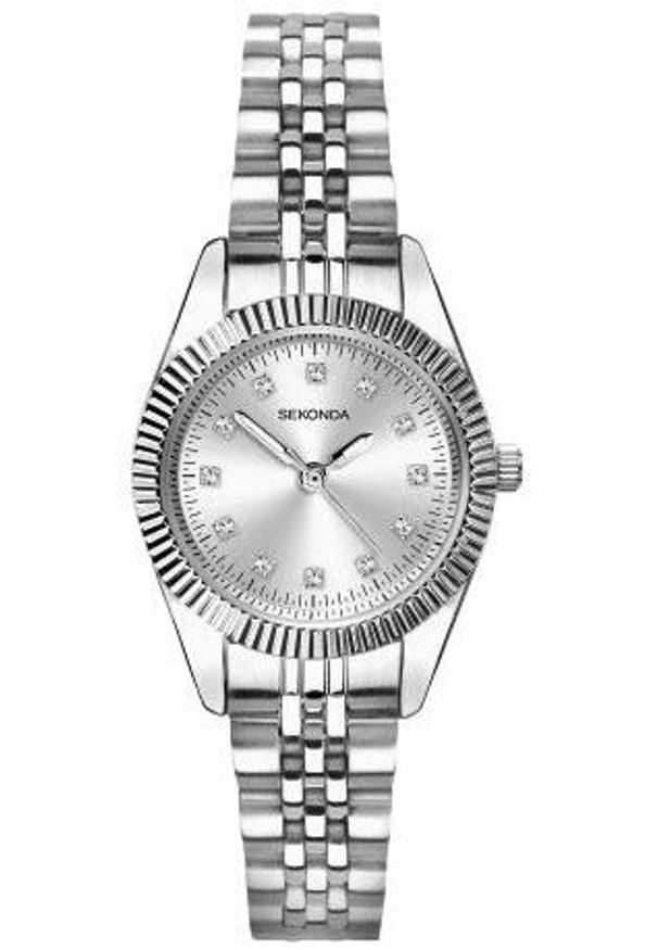 Zegarek damski Sekonda 40689 CYRKONIE srebrny. Kolor: srebrny