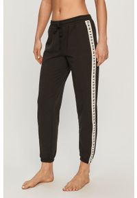 DKNY - Dkny - Spodnie piżamowe. Kolor: czarny. Materiał: dzianina. Wzór: nadruk #1
