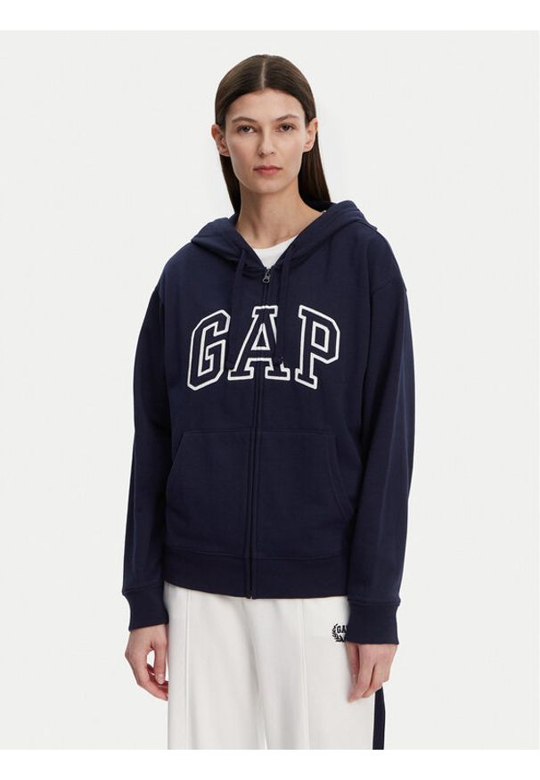 GAP - Gap Bluza 727433-03 Granatowy Relaxed Fit. Kolor: niebieski. Materiał: bawełna