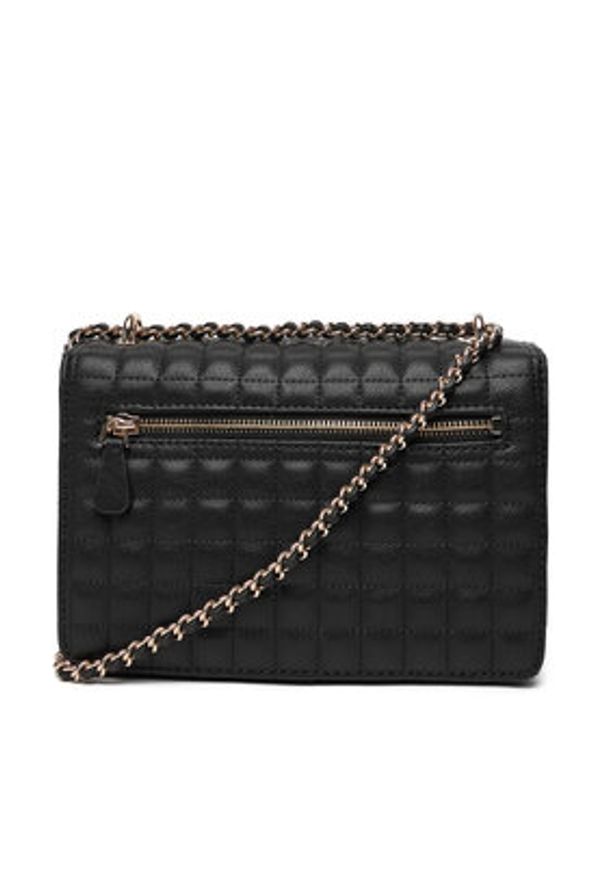 Guess Torebka Nadira HWQG84 24210 Czarny. Kolor: czarny. Materiał: skórzane